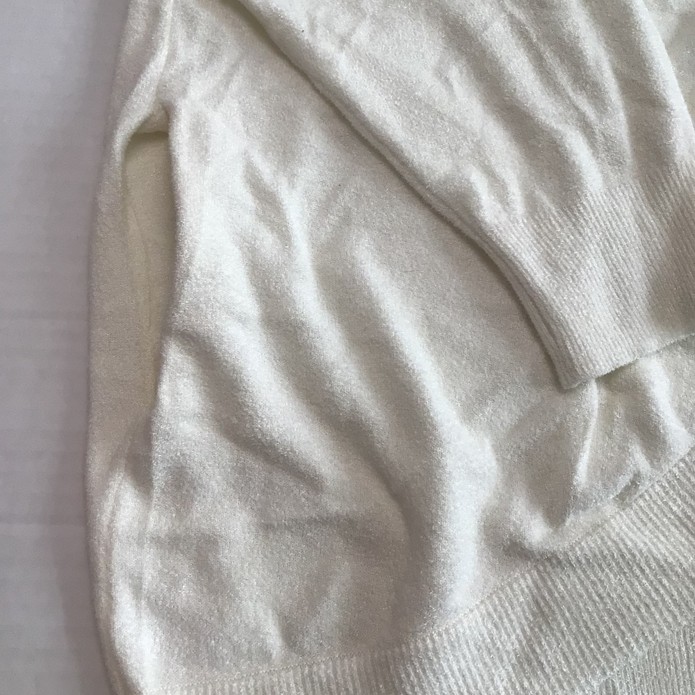 🔥NWT🔥Vintage Havana Open Front Oversized White Cardigan - Picture 6 of 6